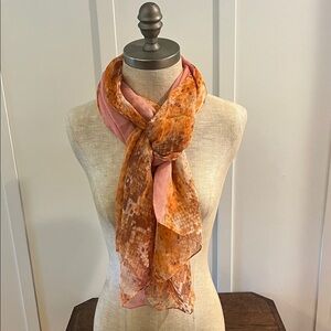 Cynthia Rowley Pink and Orange Scarf